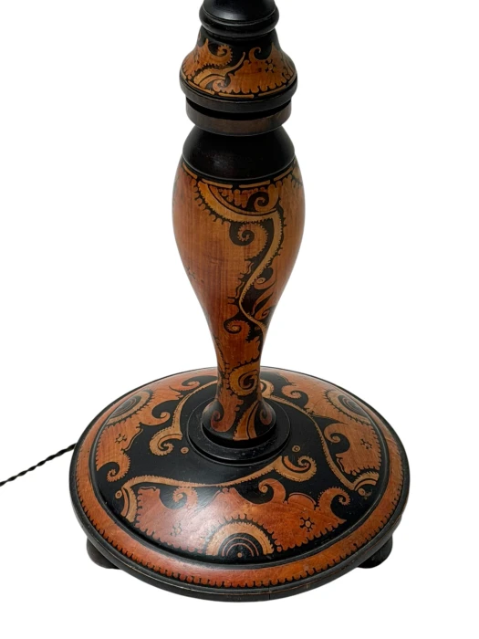 Art Deco Batik Floor Lamp by Hans Steinpatz, Dutch Design, 1920s